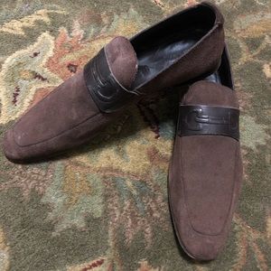 $295 LNNB BROWN SUEDE MENS GUCCI SHOES